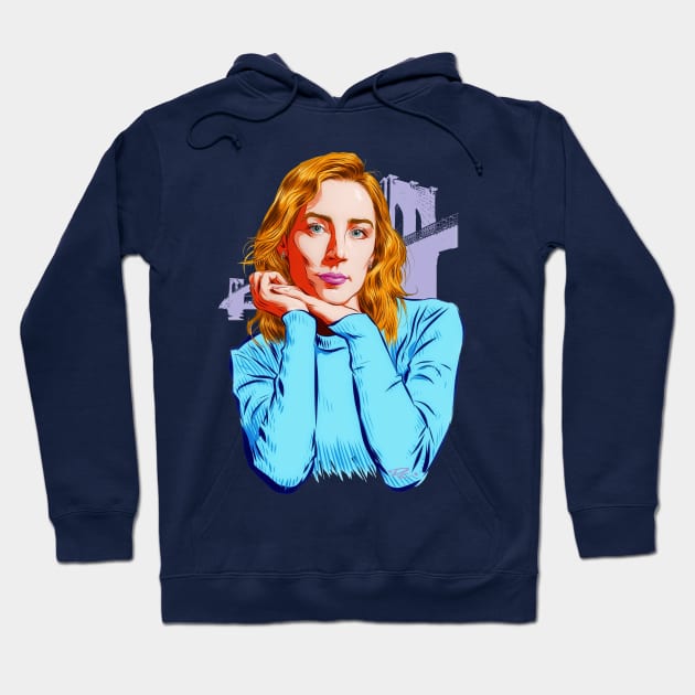 Saoirse Ronan - An illustration by Paul Cemmick Hoodie by PLAYDIGITAL2020